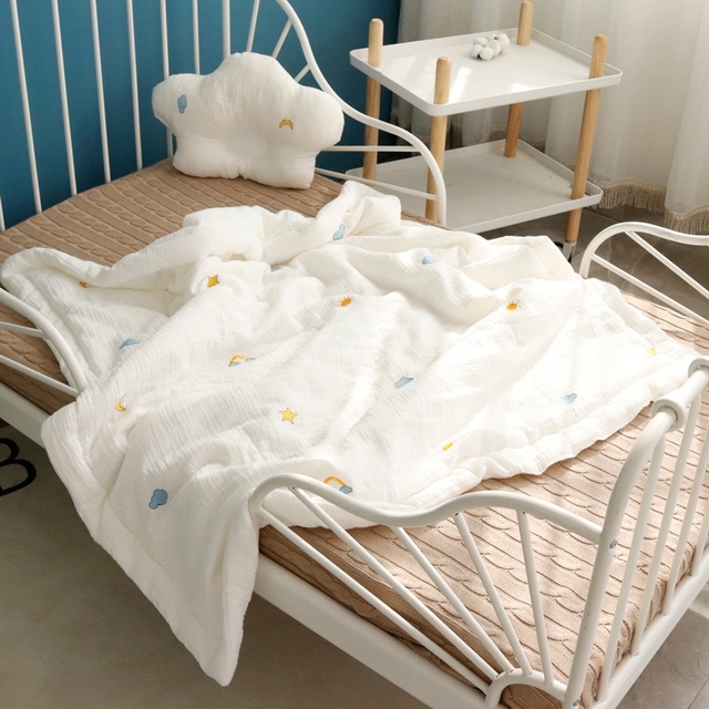 Koc dla niemowląt bawełniany 120x150 cm, czterowarstwowy muślinowy koc noworodka - Wianko - 4