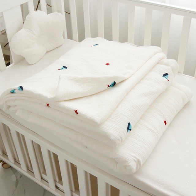 Koc dla niemowląt bawełniany 120x150 cm, czterowarstwowy muślinowy koc noworodka - Wianko - 10