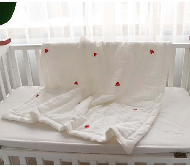 Koc dla niemowląt bawełniany 120x150 cm, czterowarstwowy muślinowy koc noworodka - Wianko - 17
