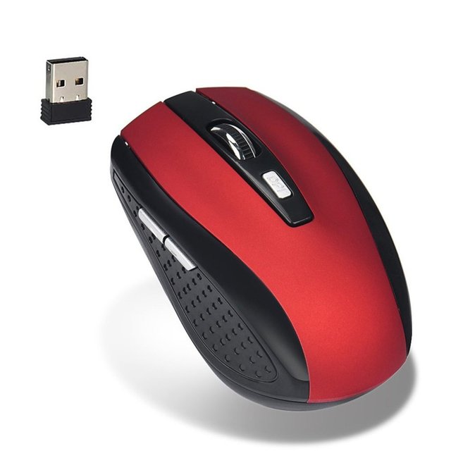 Mysz optyczna bezprzewodowa do gier 2.4G 1600DPI 6 przycisków - dla laptopa i biura - Wianko - 1