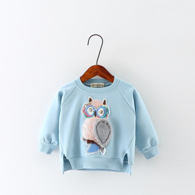 Jesień - Moda dla dziewczynek: Koszulka z nadrukiem sowy i długim rękawem - Wianko - 22