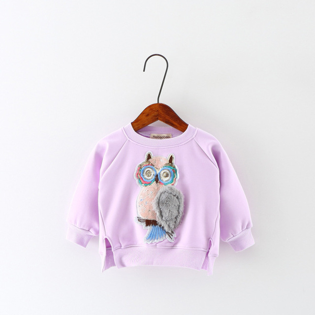 Jesień - Moda dla dziewczynek: Koszulka z nadrukiem sowy i długim rękawem - Wianko - 23