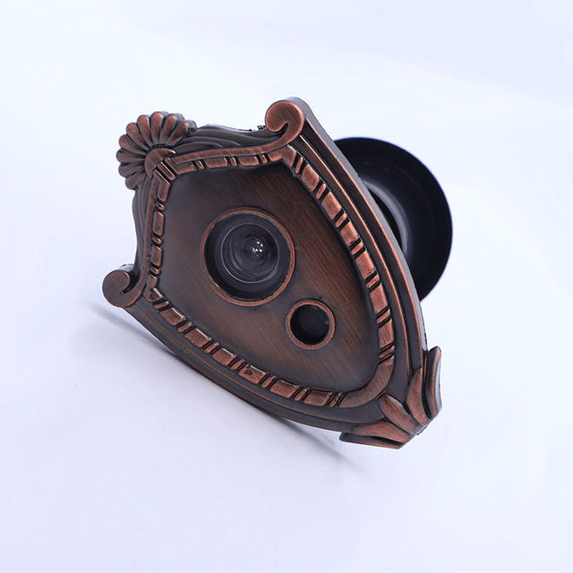 Wizjer 2 w 1 + dzwonek HD 180 ° szerokokątny wizjer retro luksusowy z soczewkami PC do drzwi - Wianko - 3