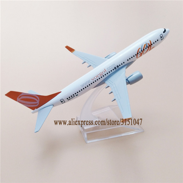 Model samolotu linii lotniczych Boeing 737 Gol B737 Voegol z aluminium, 16cm - Prezent dla dzieci - Wianko - 29