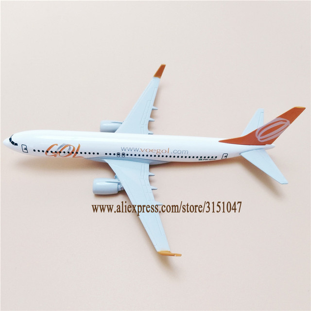 Model samolotu linii lotniczych Boeing 737 Gol B737 Voegol z aluminium, 16cm - Prezent dla dzieci - Wianko - 23