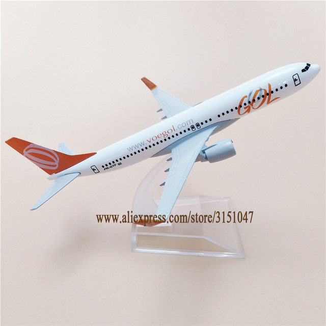 Model samolotu linii lotniczych Boeing 737 Gol B737 Voegol z aluminium, 16cm - Prezent dla dzieci - Wianko - 28