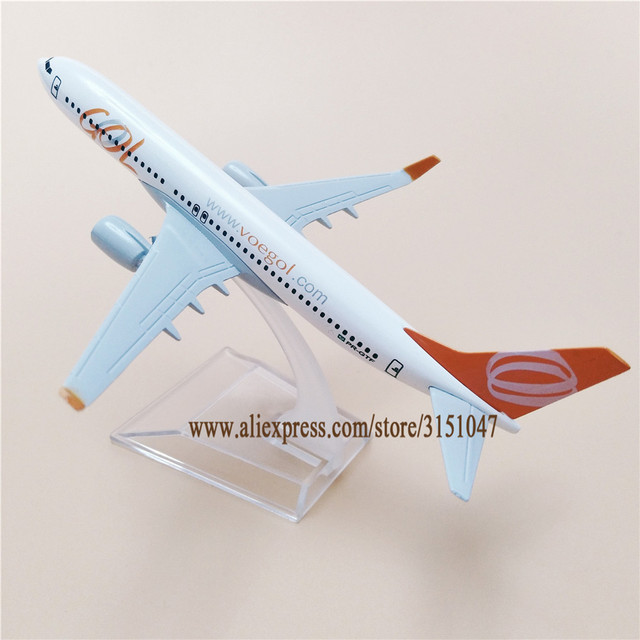 Model samolotu linii lotniczych Boeing 737 Gol B737 Voegol z aluminium, 16cm - Prezent dla dzieci - Wianko - 25