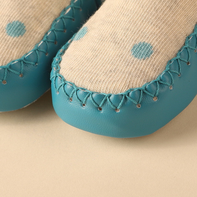 Skarpety zimowe dla dzieci z antypoślizgowymi gumowymi podeszwami, miękkie podłogowe buty dla noworodków, dziewczynki i chłopców 0-24M - Wianko - 8