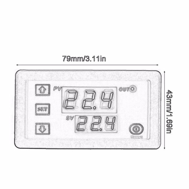 Mini cyfrowy regulator temperatury W3230 - 12V/220V - termostat do grzania/chłodzenia - z czujnikiem - Wianko - 7