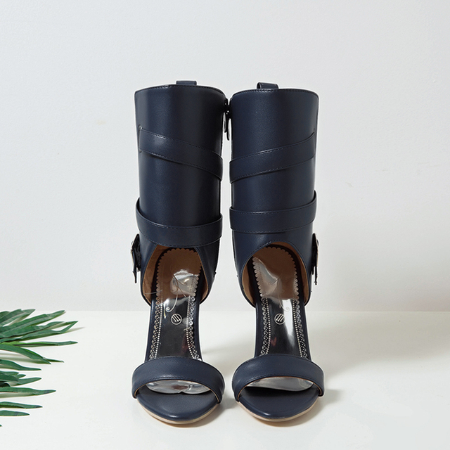 Damskie sandały na wysokim obcasie PU Leather Stiletto 2021 t-strap Design Fashion Solid Pumps, rozmiar 3-19 - Wianko - 23