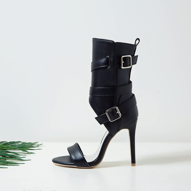 Damskie sandały na wysokim obcasie PU Leather Stiletto 2021 t-strap Design Fashion Solid Pumps, rozmiar 3-19 - Wianko - 30