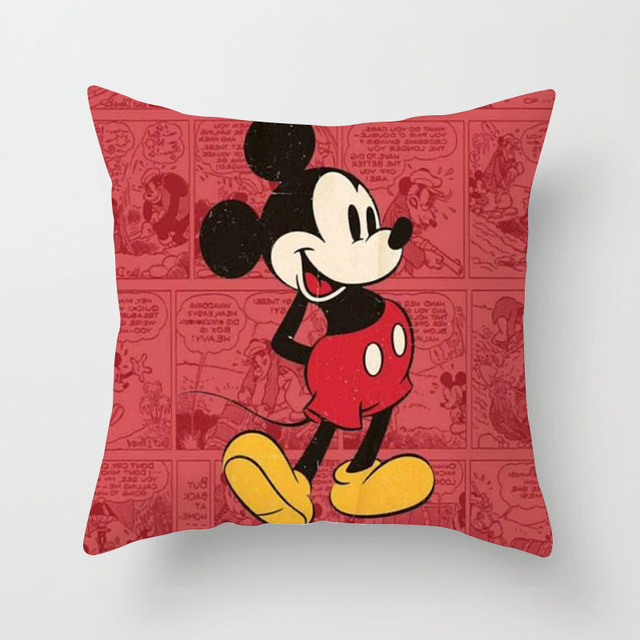 Poszewka na poduszkę Mickey Mouse Cartoon z postaciami Myszka Minnie, Goofy i Donald, 45x45 cm - Wianko - 7