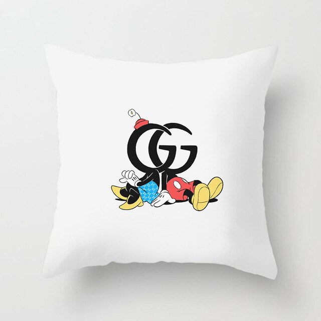 Poszewka na poduszkę Mickey Mouse Cartoon z postaciami Myszka Minnie, Goofy i Donald, 45x45 cm - Wianko - 9