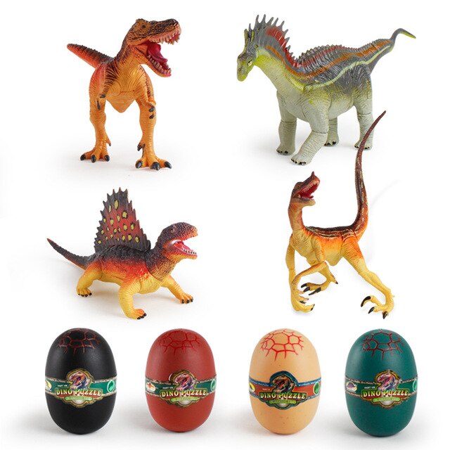 Duże 4 sztuki montowanych jaj dinozaurów - modele 3D Puzzle edukacyjne i zabawki mozaika dla dzieci - niespodzianka na urodziny - Wianko - 7