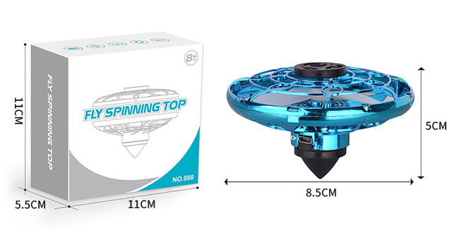 2020 Mini UFO Whirly Fly - Wirujący wierzchołek z dwoma trybami: Cyklotron Powietrza i Rotacja Lądu dla Dzieci - Wianko - 16