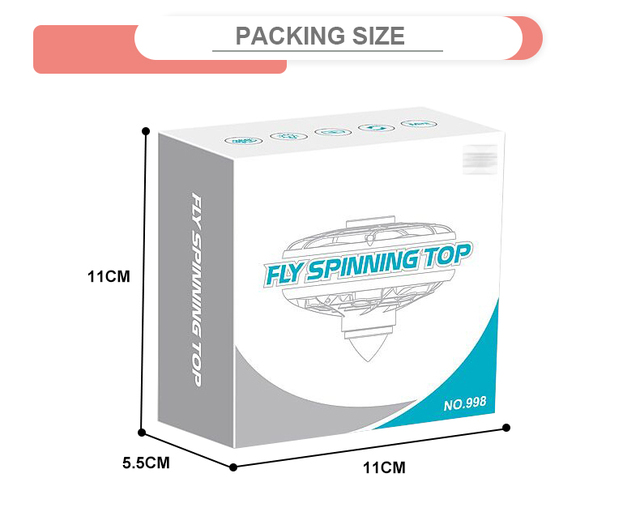 2020 Mini UFO Whirly Fly - Wirujący wierzchołek z dwoma trybami: Cyklotron Powietrza i Rotacja Lądu dla Dzieci - Wianko - 15