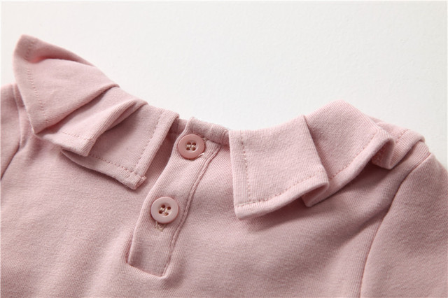 Bluzka z długim rękawem dla małych dziewcząt z plisowanym kołnierzem, idealna na jesień, dla dzieci od 0 do 24 miesiąca, boże narodzenie - Wianko - 8