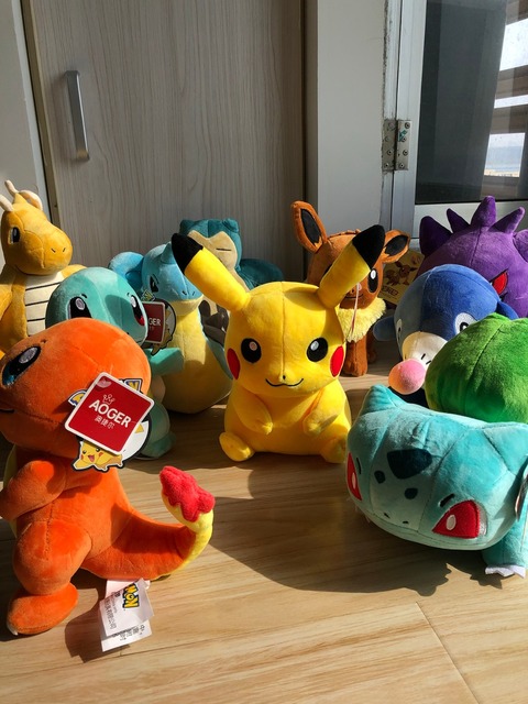 Pikachu, Charmander, Bulbasaur, Squirtle, Jigglypuff - pluszowa lalka z bohaterami anime Pokemon w kształcie zabawki - prezent dla dziecka - Wianko - 11