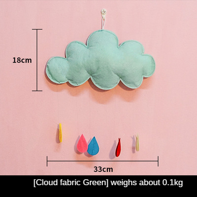 Namiot chmura z filcowymi kropelkami deszczu - dekoracja pokoju dziecięcego - Wianko - 8