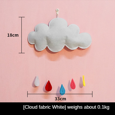 Namiot chmura z filcowymi kropelkami deszczu - dekoracja pokoju dziecięcego - Wianko - 5