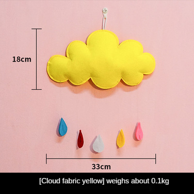 Namiot chmura z filcowymi kropelkami deszczu - dekoracja pokoju dziecięcego - Wianko - 7