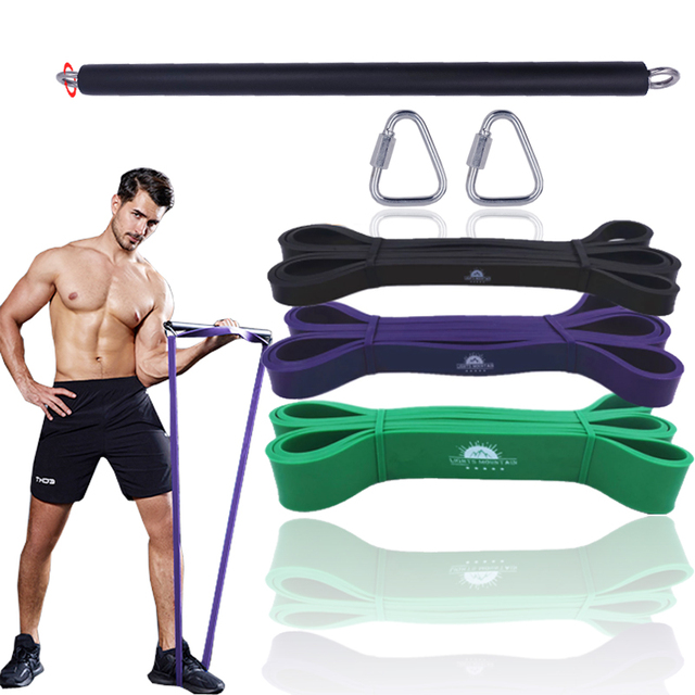 Opaska do ćwiczeń ze sztangą Pilates Bar Fitness Loop - sprzęt treningowy do Squat, jogi i ćwiczeń w domu - Wianko - 1