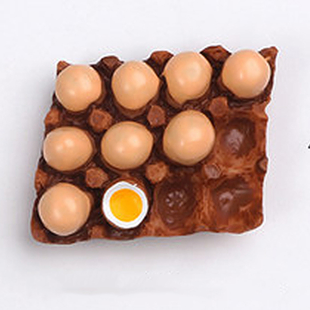 Śliczne 3D magnesy na lodówkę z żywicy - Cartoon chleb jajko lodówka wiadomość naklejki - zabawka dla dzieci i świąteczne dekoracje - Wianko - 10