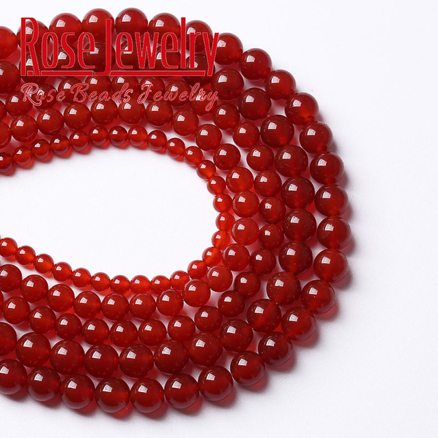 Koraliki 7A z prawdziwego naturalnego czerwonego agatu Onyx o różnych rozmiarach: 4, 6, 8, 10, 12, 14 mm - Wianko - 13
