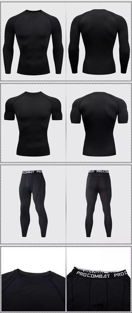 Męska kompresyjna koszulka fitness rashguard do boksu i taekwondo z technologią DryFit - Wianko - 17