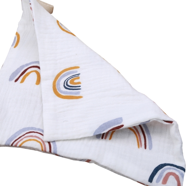 5 sztuk bawełnianych, kwadratowych ręczników muslinowych dla niemowląt o 4-warstwowej konstrukcji i wysokiej chłonności - Wianko - 7