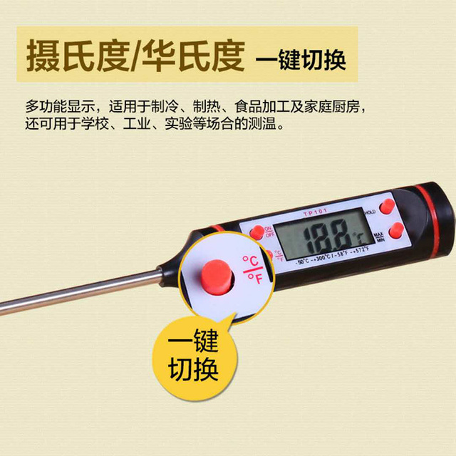 Elektroniczny termometr do grillowania z cyfrowym wyświetlaczem i sondą do pomiaru temperatury żywności w kuchni - Wianko - 4