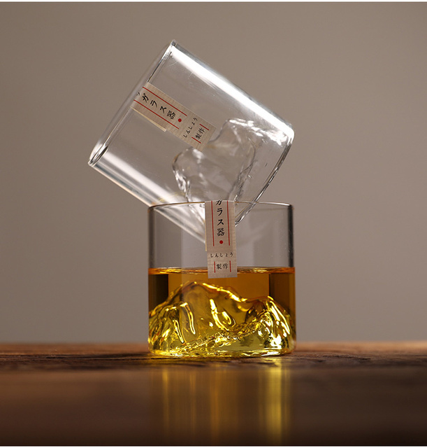 Whisky górski kieliszek Japonia 3D w szklanym pudełku na prezent – lodowiec, staroświeckie okulary do whisky - Wianko - 9
