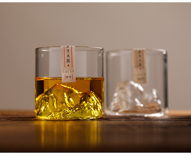 Whisky górski kieliszek Japonia 3D w szklanym pudełku na prezent – lodowiec, staroświeckie okulary do whisky - Wianko - 20