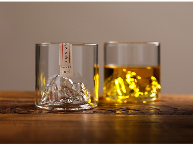 Whisky górski kieliszek Japonia 3D w szklanym pudełku na prezent – lodowiec, staroświeckie okulary do whisky - Wianko - 25