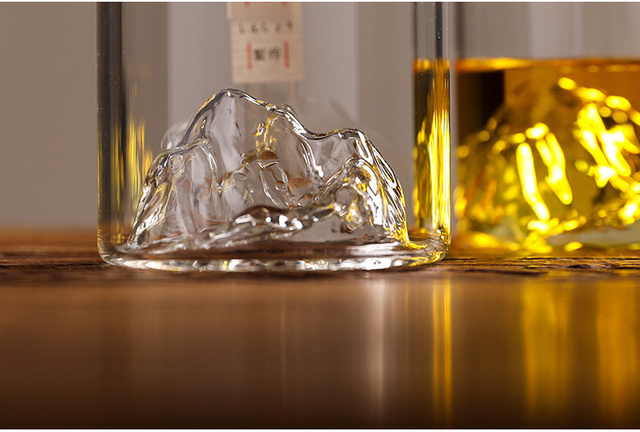 Whisky górski kieliszek Japonia 3D w szklanym pudełku na prezent – lodowiec, staroświeckie okulary do whisky - Wianko - 14