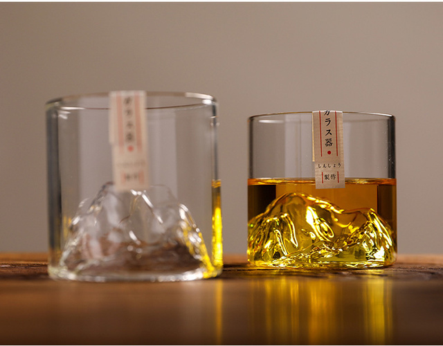 Whisky górski kieliszek Japonia 3D w szklanym pudełku na prezent – lodowiec, staroświeckie okulary do whisky - Wianko - 11