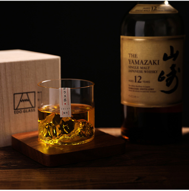 Whisky górski kieliszek Japonia 3D w szklanym pudełku na prezent – lodowiec, staroświeckie okulary do whisky - Wianko - 16