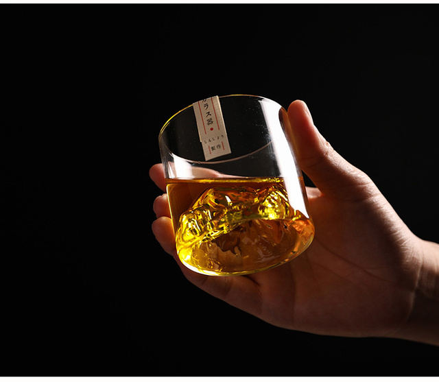 Whisky górski kieliszek Japonia 3D w szklanym pudełku na prezent – lodowiec, staroświeckie okulary do whisky - Wianko - 22