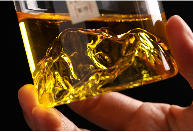 Whisky górski kieliszek Japonia 3D w szklanym pudełku na prezent – lodowiec, staroświeckie okulary do whisky - Wianko - 15