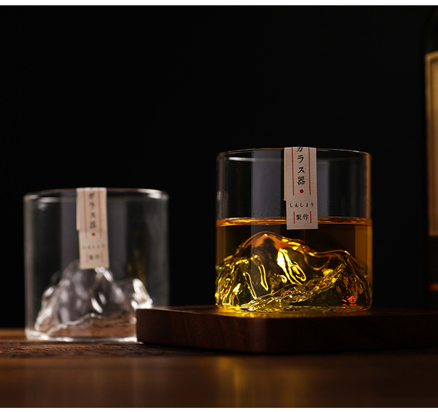 Whisky górski kieliszek Japonia 3D w szklanym pudełku na prezent – lodowiec, staroświeckie okulary do whisky - Wianko - 17
