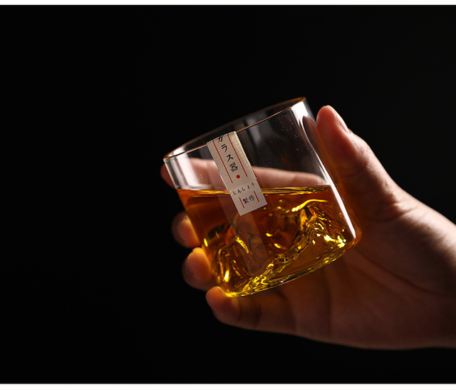 Whisky górski kieliszek Japonia 3D w szklanym pudełku na prezent – lodowiec, staroświeckie okulary do whisky - Wianko - 21