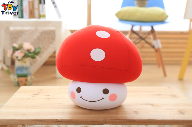Mushroom Pluszowa zabawka dla dzieci w stylu Kawaii - dekoracyjna poduszka w kształcie czerwonego grzybka - Wianko - 3