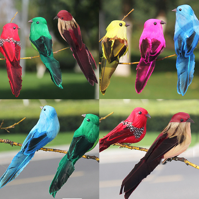 Sztuczne ptaki z pianki do modelowania symulujące pióra, ozdoby DIY na ślub, dom i ogród - Wianko - 5