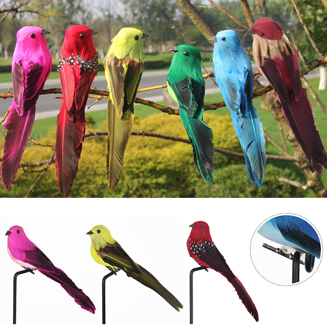 Sztuczne ptaki z pianki do modelowania symulujące pióra, ozdoby DIY na ślub, dom i ogród - Wianko - 6