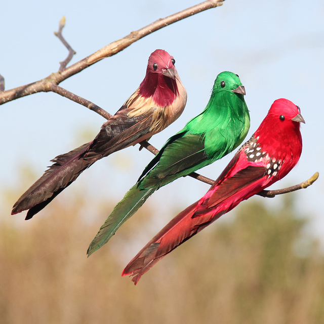 Sztuczne ptaki z pianki do modelowania symulujące pióra, ozdoby DIY na ślub, dom i ogród - Wianko - 2