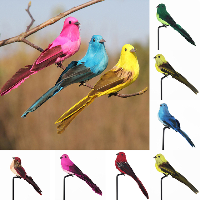 Sztuczne ptaki z pianki do modelowania symulujące pióra, ozdoby DIY na ślub, dom i ogród - Wianko - 1