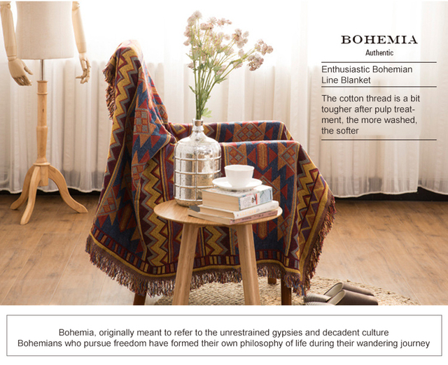 Koc na sofę w stylu Retro w europejskim stylu - tkanina dywanowa, ciepła, dekoracyjna poduszka na sofę - Wianko - 81