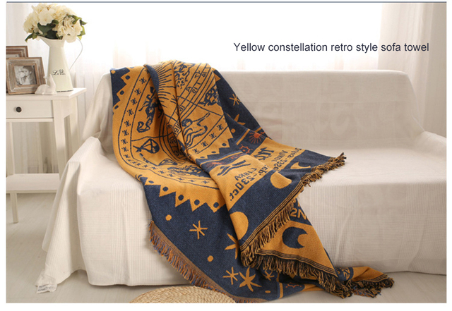 Koc na sofę w stylu Retro w europejskim stylu - tkanina dywanowa, ciepła, dekoracyjna poduszka na sofę - Wianko - 10