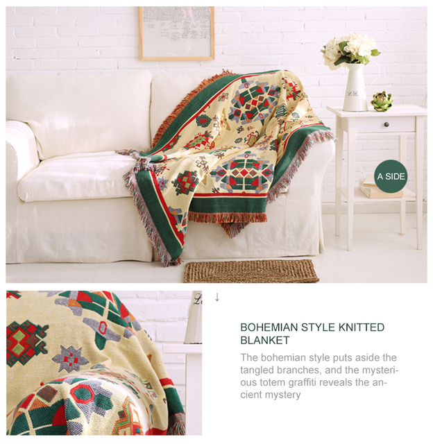 Koc na sofę w stylu Retro w europejskim stylu - tkanina dywanowa, ciepła, dekoracyjna poduszka na sofę - Wianko - 55