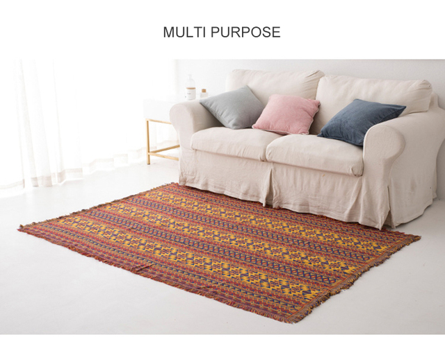 Koc na sofę w stylu Retro w europejskim stylu - tkanina dywanowa, ciepła, dekoracyjna poduszka na sofę - Wianko - 48